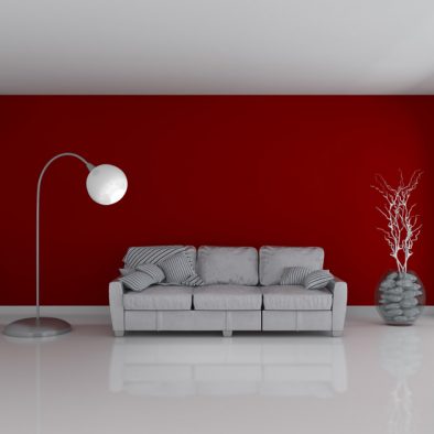 3D Render of an Empty Room and sofa